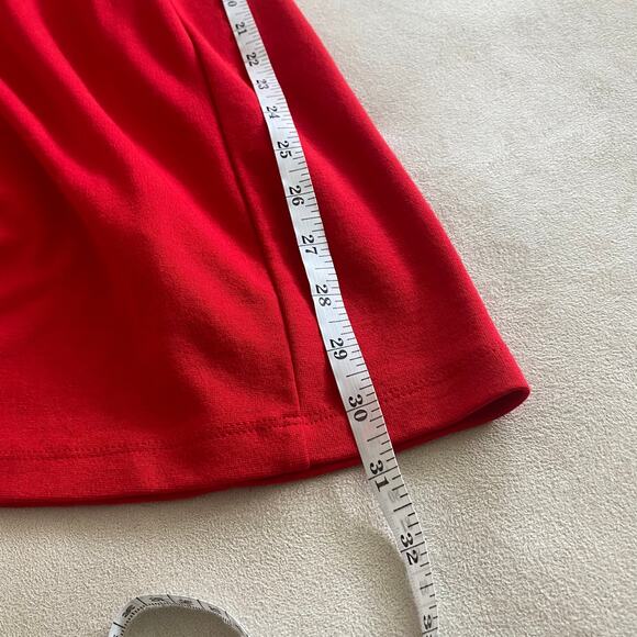 French Connection Valentine Viscose Off Shoulder Dress Size 6 Red Stretchy Fit - Picture 11 of 11